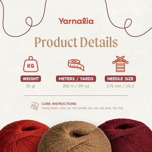 Joy Lace Weight Alpaca Yarn 4-Pack, 100% Baby Alpaca, Ultra-Soft
