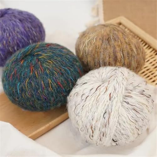 300G Gradient Wool Cotton Blend Yarn, Multicolor Yarn Ball For