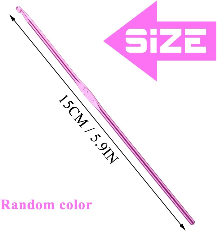 Iuuidu 3mm Aluminum Crochet Hook, Smooth Crochet Needles