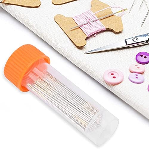 Pssopp 100Pcs Large Eye Hand Sewing Needles, Cross Stitch Needles with