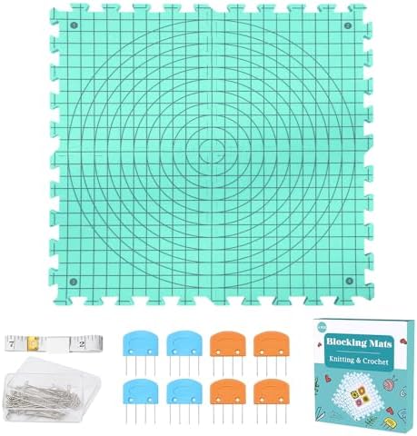 Yarniss Blocking Mat for Knitting & Crochet, 12.6" x 12.6"