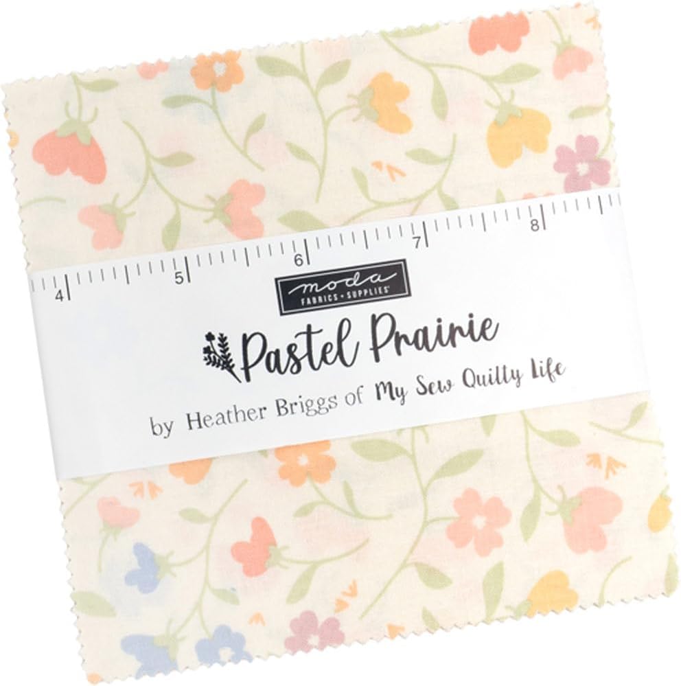 Pastel Prairie Charm Pack by Heather Briggs 5" Precut Fabric Squares