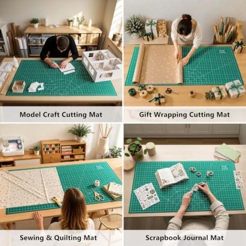 Ecraft 23"x47" Large Self Healing Non-Slip Cutting Mat, Double Sided