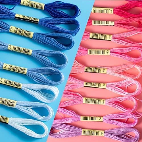 Vilihkc Rainbow Color Embroidery Floss 447 Skeins Per Pack with Cotton