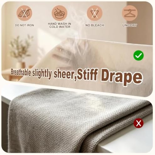 100% Cotton Muslin Fabric, Premium 63 Inch X 10 Yards Unbleached