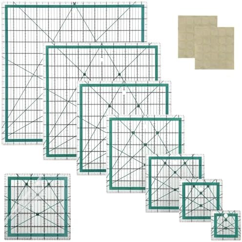 7 PCS Quilting Rulers Set, Acrylic Quilt Cutting Rulers in 2.5 in