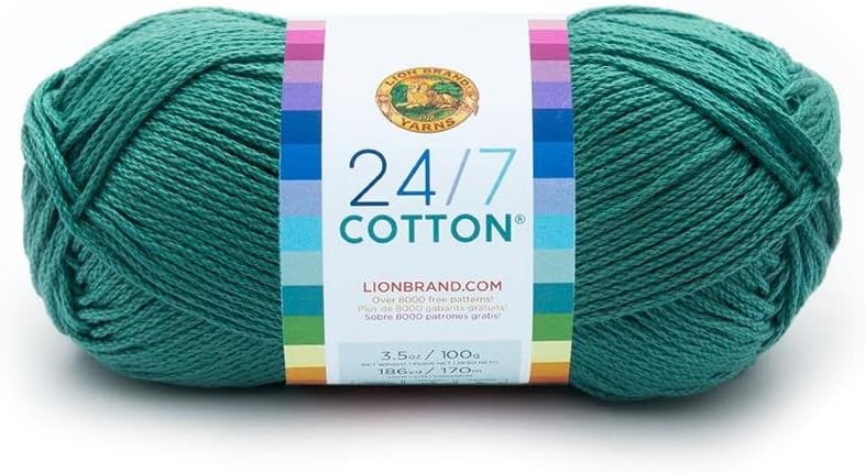 Lion Brand Yarn - 24/7 Cotton - 6 Skein Assortment (Jelly Beans)