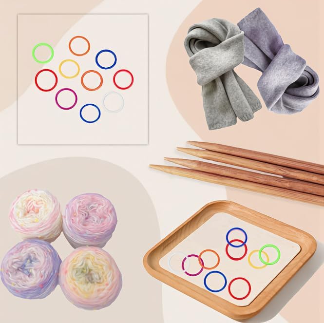 ZH Hard Stitch Ring Markers for Knitting/Crochet/etc