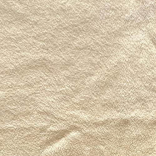 Solid Cream (Heavy Weight, Spun) Anti-Pill Fleece Fabric By The Yard