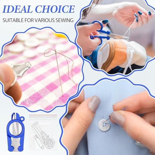 Knitgrip 15 Pack Mini Sewing Kits, Small Travel Emergency Repair Kit
