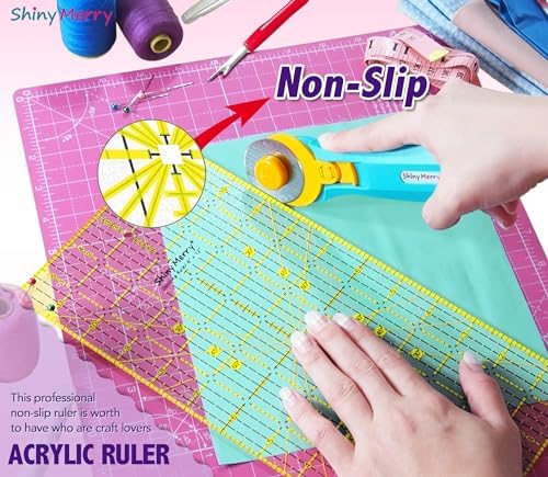 Quilting Ruler 6"x24",Non-Slip Clear Acrylic Sewing Ruler with