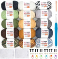 15 Pack Beginners Crochet Yarn Cotton Crochet Yarn for Crocheting