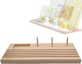LNKA Wooden Quilt Ruler Rack with Slot Holder Organizer Bobbin Case