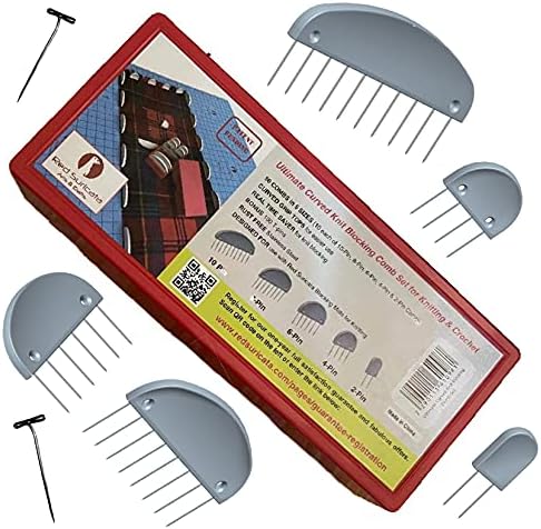 Suricata Knitting Combs - Set of 50 Curved Edge Combs with Extra 100