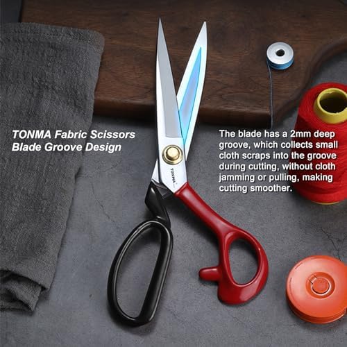 TONMA 12" Fabric Scissors, Made in Japan, Professional Tailor Shears