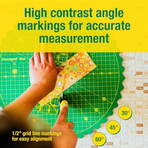 Omnigrid 360 Rotating Self-Healing Cutting Mat, 14 Inch