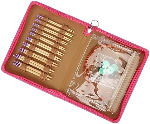Jenivaint Circular Knitting Needle Kit Interchangeable Set Bamboo and
