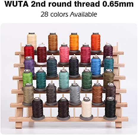 WUTA Round Waxed Thread Special Design for Leather Hand Sewing Leather