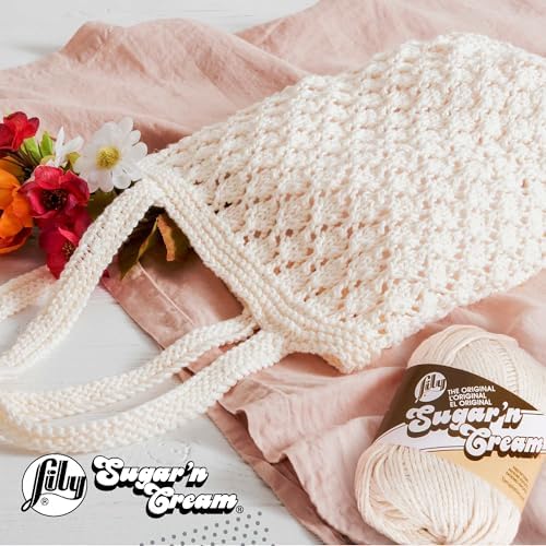 Lily Sugar'n Cream Cone Cotton Yarn for Dishcloths, Hot Orange