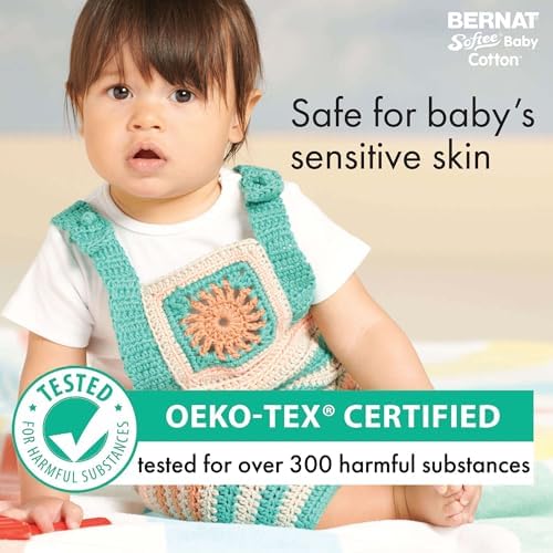 Bernat Softee Baby Cotton Yarn for Crocheting Soft, Pale Periwinkle