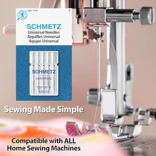 SCHMETZ Universal Sewing Machine Needles - Size 120/19, 5-Needle