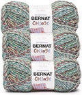 Bernat Cottage, Bulky Soft Yarn for Crocheting, Teal Time, 3-Pack