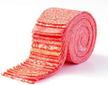 20 Strips - Coral Jelly Roll 2.5 inch pre-Cut 100% Cotton Fabric