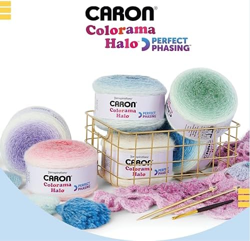 Caron Colorama Halo Cake Ombre Yarn for Crocheting, Rose Garden