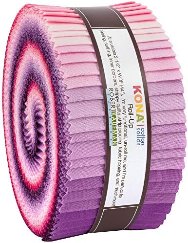 Kona Cotton Solids Wildberry Roll Up 40 2.5-inch Strips Jelly Roll