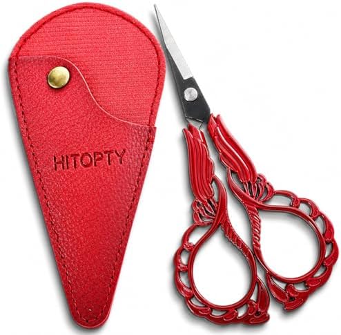 Small Sewing Scissors, Precision Detail Snips with Cover
