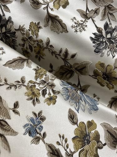 Luxurious Woven Jacquard Floral Design Heavy Furnishing Fabric for