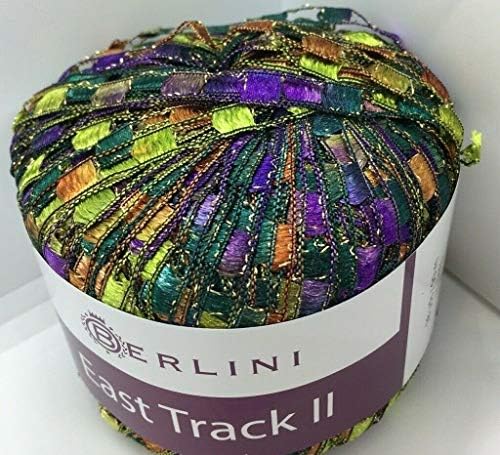 Berlini East Track II Metallic Accent Ladder Ribbon Yarn 50 Gram