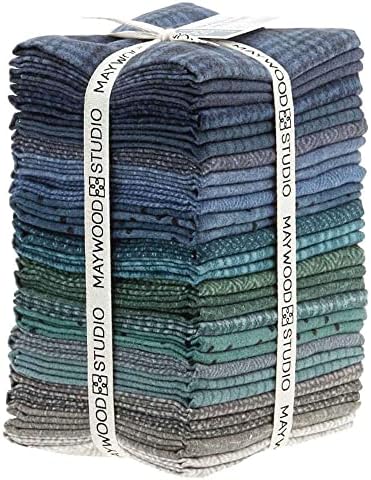 Bonnie Sullivan Woolies Flannel Stormy Seas, 20 Fat Quarters