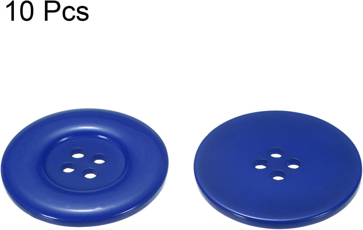 HARFINGTON 10pcs 60L Sewing Buttons 1-1/2"(38mm) Resin Round Flat