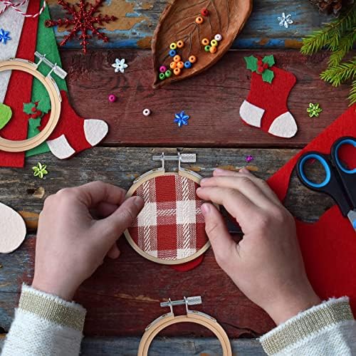 Caydo 10 Pieces 2.5 Inch Mini Embroidery Hoops Circle
