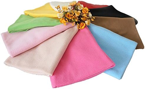 RayLineDo® 10PCS 50 * 50cm Solid Color Knitted Polar Fleece Fabric