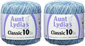 Aunt Lydia's Crochet Thread - Variegated - Size 10 - (2-Pack) Ocean