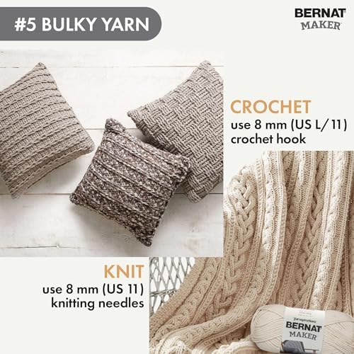 Bernat Maker, Cotton Soft Yarn for Crocheting, Soft Peach, 2-Pack