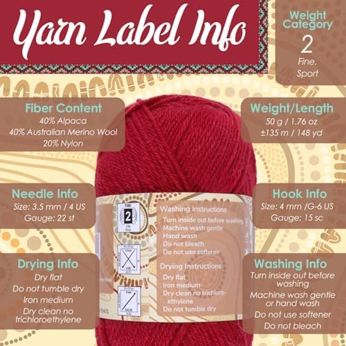 JubileeYarn Woolly Alpaca Yarn - Shades of Blue - 4 Skeins