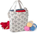 Teamoy Knitting Bag Tote, Yarn Storage Crochet Bag Organizer, Tree