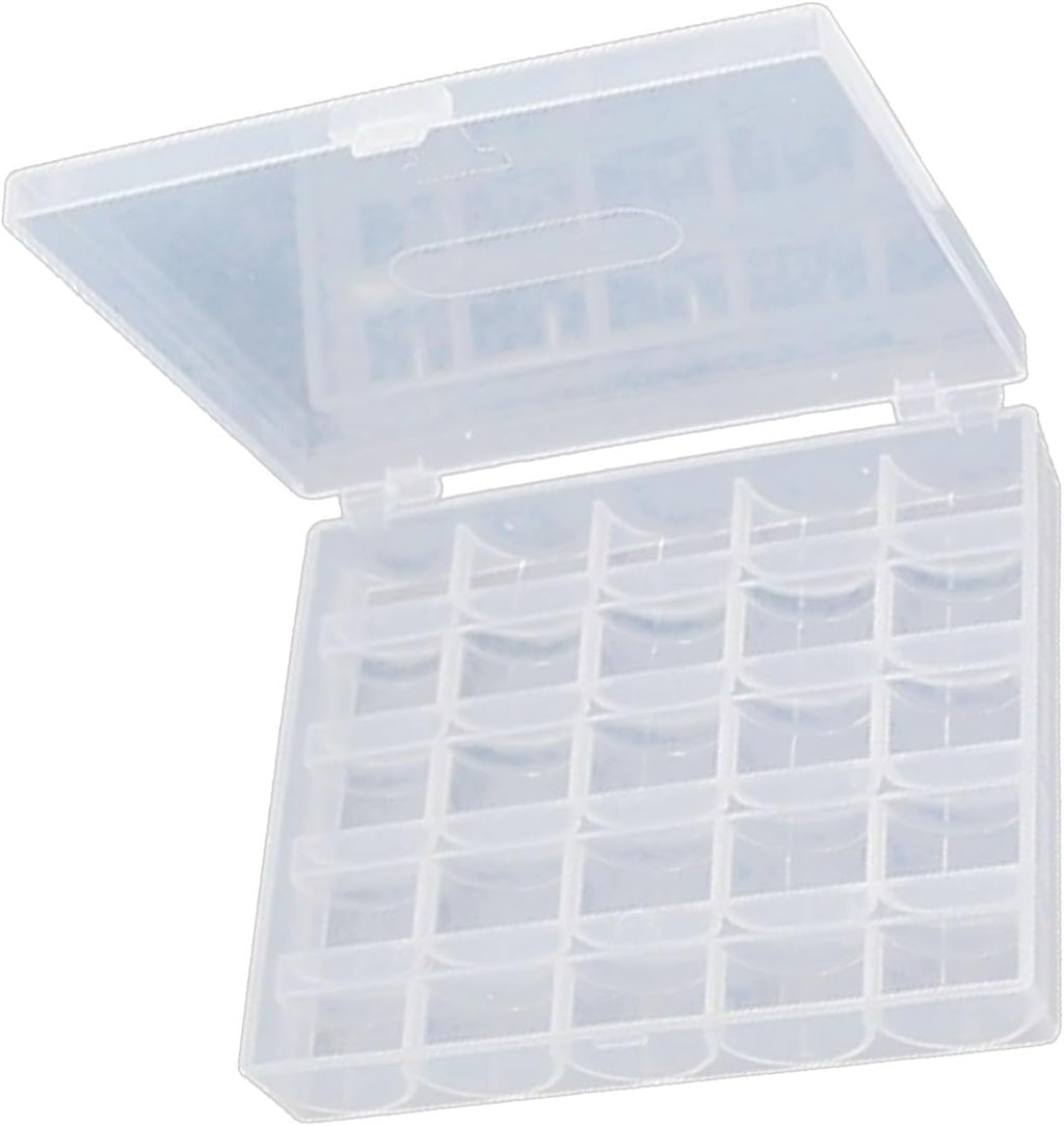Bobbin Box 25 Slots Transparent Empty Organizer Sewing Craft Storage