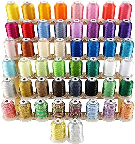 New brothread 50-Spool Embroidery Machine Thread Kit