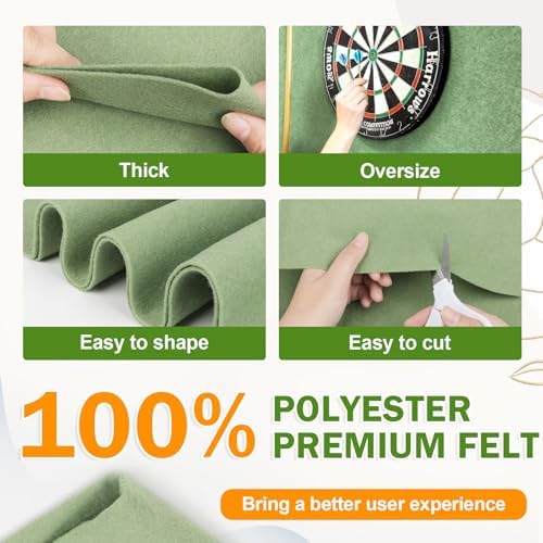 XSEINO Sage Green Large Felt Fabric 108" X 36 "(3 Square Yards)