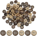 Natural Coconut Shell Buttons, 2 Holes Wooden Buttons - Fitting for