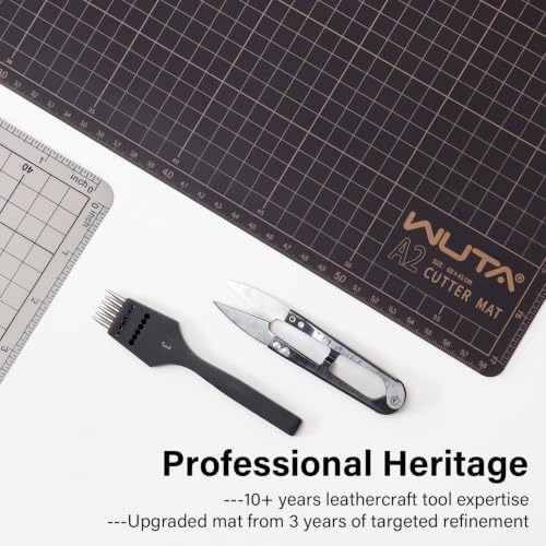 WUTA Self Healing Sewing Mat, Double Sided Non-Slip PVC Cutting Mat A4