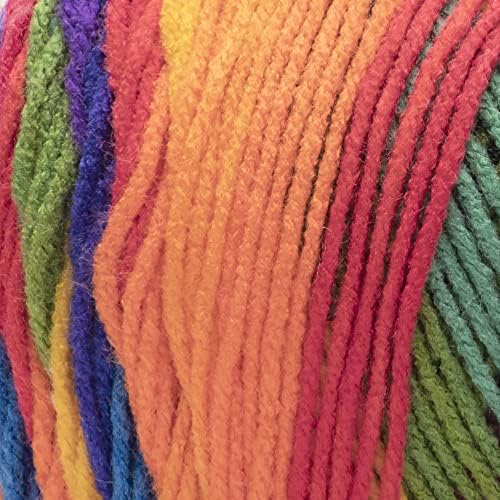 Red Heart Super Saver Jumbo Yarn for Crocheting, Favorite Stripe