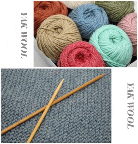 4 Balls Thick Yak Wool Yarn, Medium Worsted Weight #4 Wool Yarn for