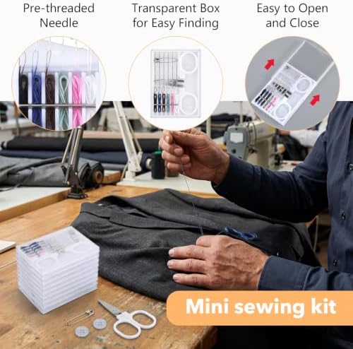 KongTiva 30 Pcs Mini Sewing Kits, Portable Bulk Sewing Kits