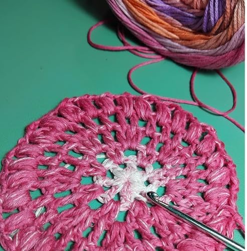 100% Organic Cotton, Multicolor Yarn, 492 Yds/4.40 oz., Needles US