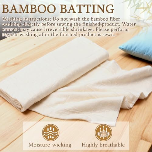 Gilprop 72 x 96 Inches Bamboo Quilt Batting Roll for Quilting and